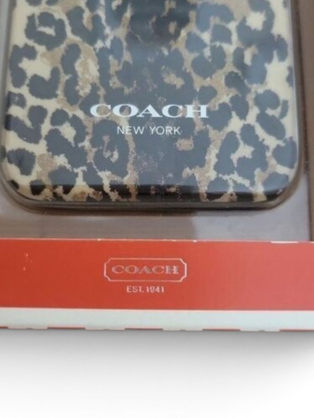 Vintage Coach Cheetah Print iPhone 5 Phone Case NWT NIB - Picture 4 of 6